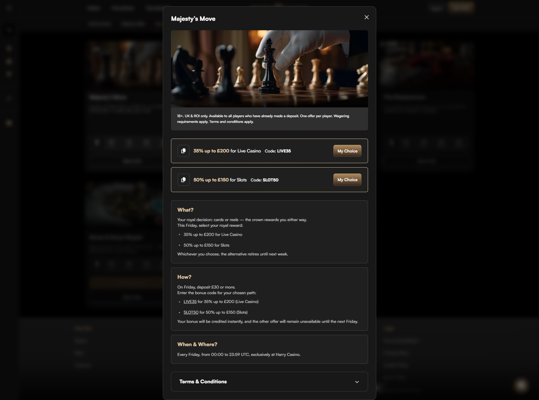 friday bonus at harry casino